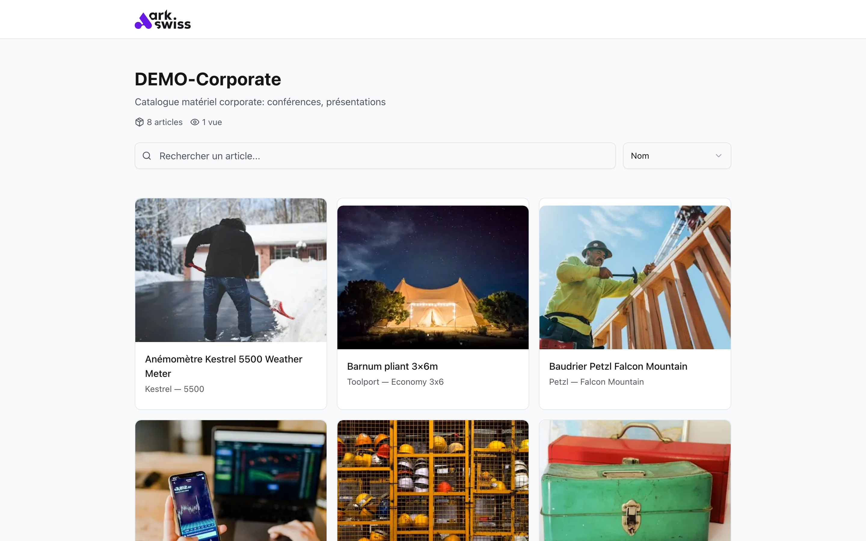 Preview of the four catalog themes
