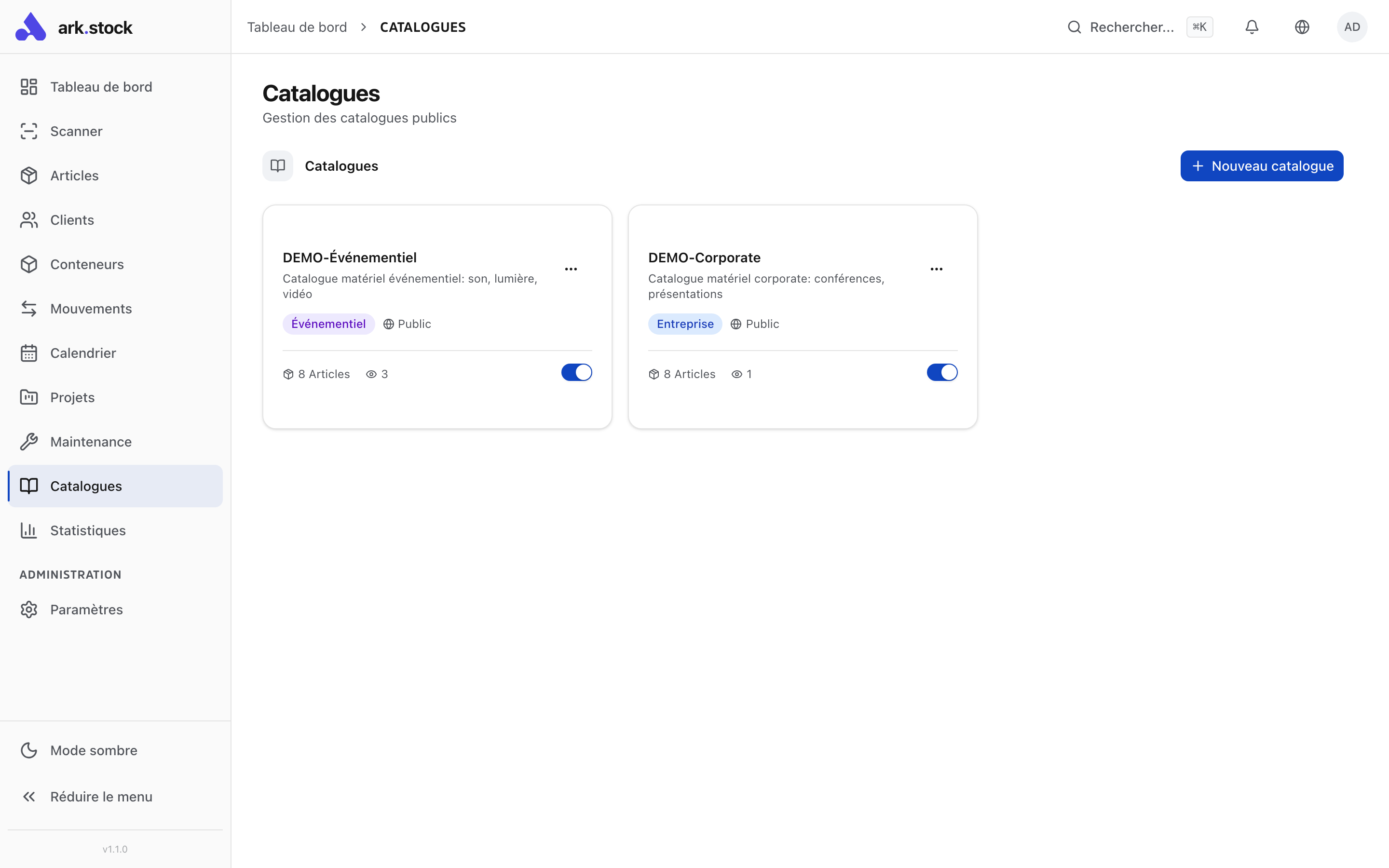 Shareable catalog generator