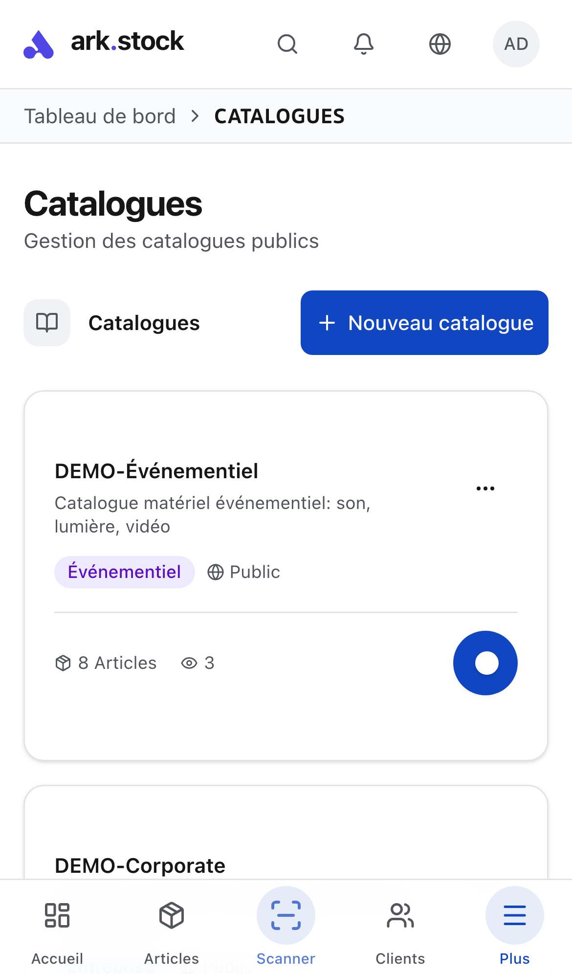 Shareable catalog generator