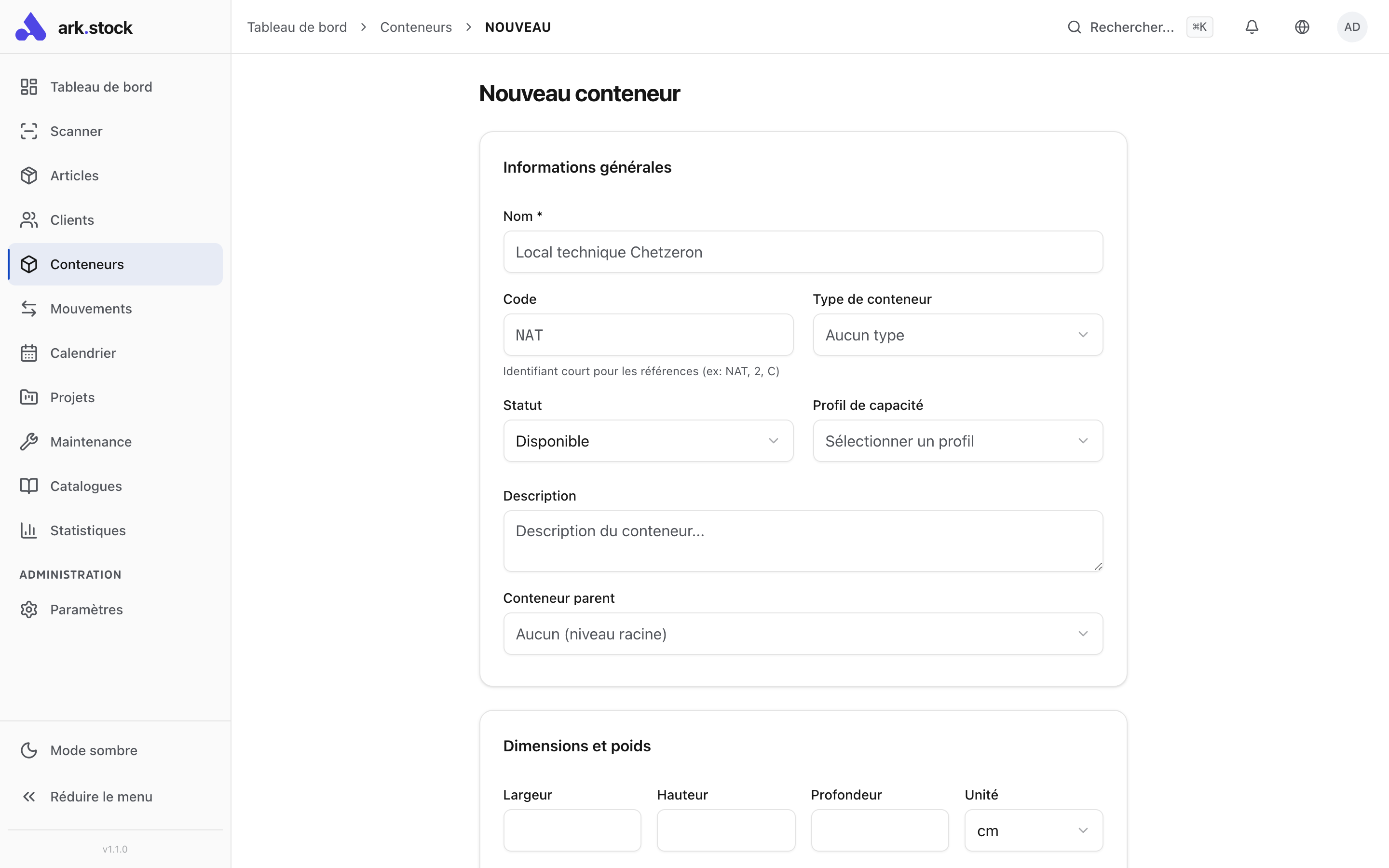 Location map with hierarchy and GPS
