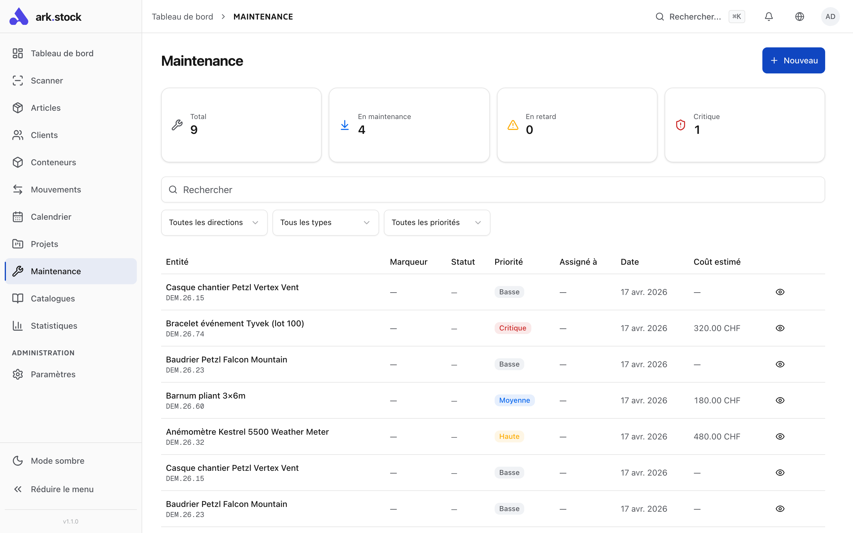 Vorbeugender Wartungsplan