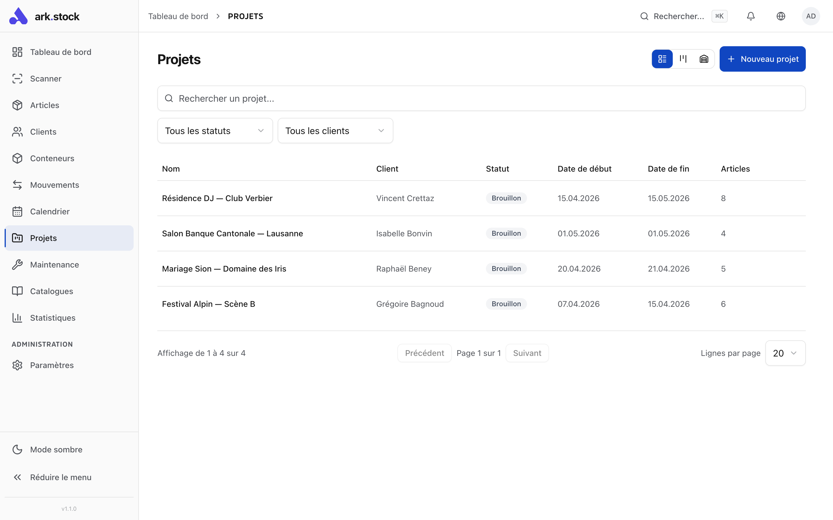Pipeline-Diagramm der 14 Zustände